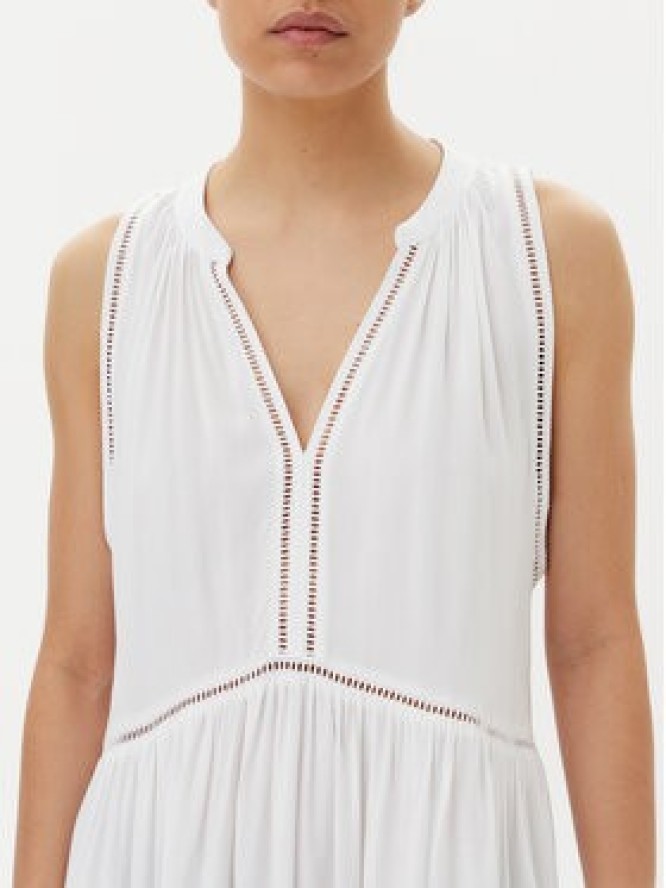 Seafolly Sukienka letnia Beach Basics 52931-DR Biały Regular Fit