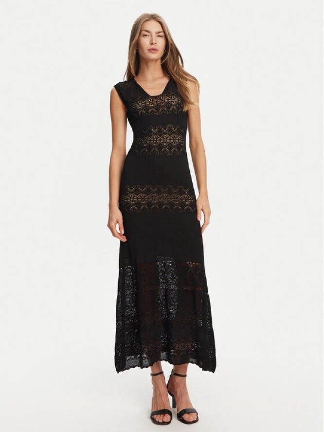 TWINSET Sukienka dzianinowa 251TT3210 Czarny Regular Fit