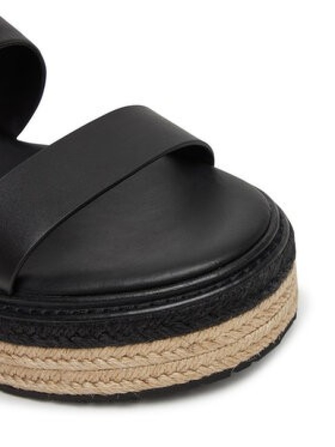 Calvin Klein Espadryle Flatform Wedge Slide - He HW0HW02374 Czarny