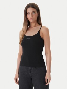 Tommy Jeans Top DW0DW22278 Czarny Slim Fit