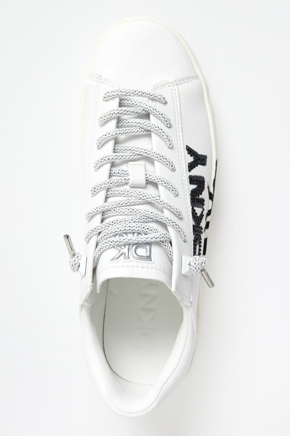 Sneakersy damskie skórzane DKNY