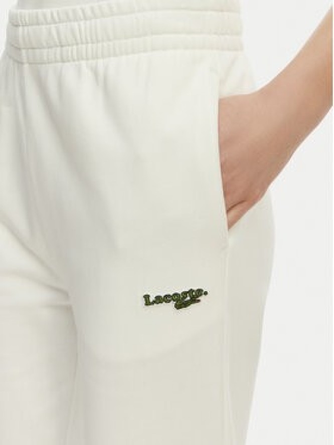 Lacoste Spodnie dresowe XF7604 Biały Regular Fit