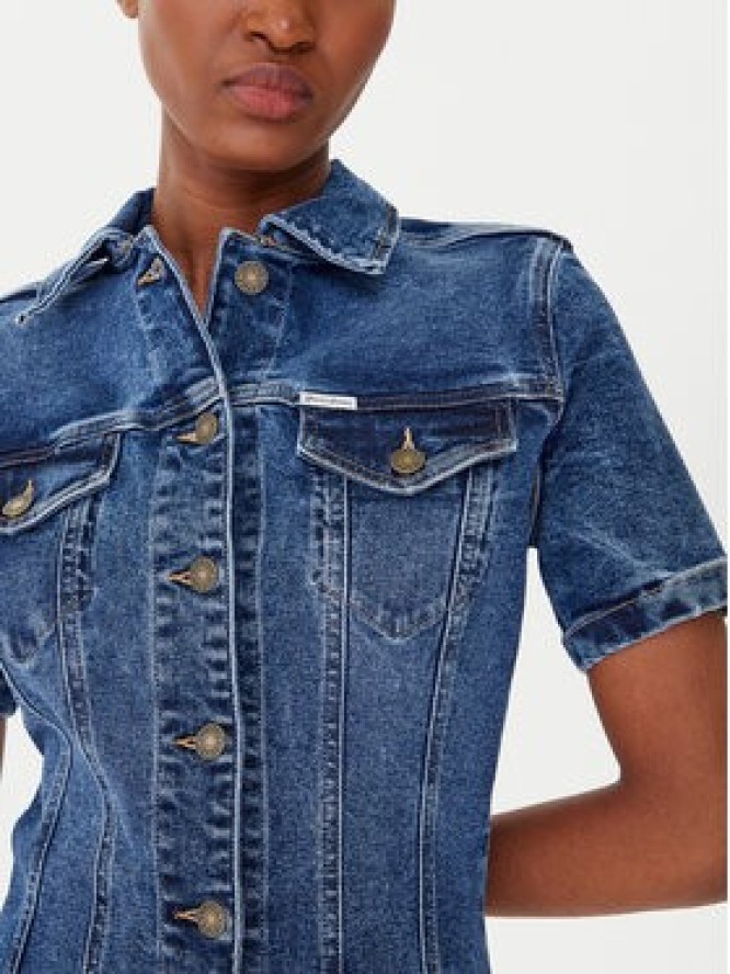 Guess Jeans Sukienka jeansowa W5YK55 D5R11 Niebieski Slim Fit