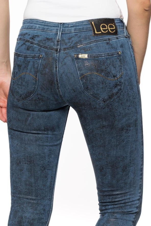 SPODNIE DAMSKIE LEE SKIN TO SKIN BLACK FOIL L528WSSY