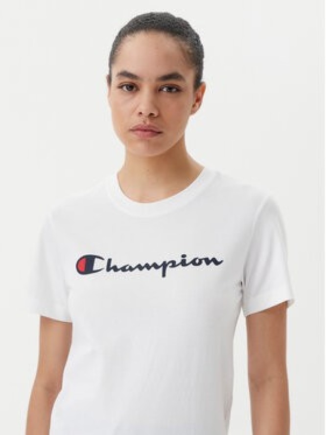 Champion T-Shirt 118090 Biały Slim Fit