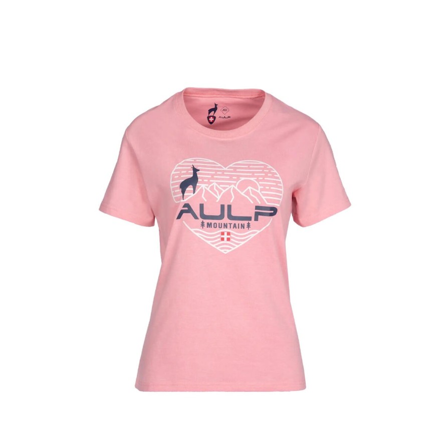 Koszulka damska AULP ROSSI bawełniana oddychająca luźny krój