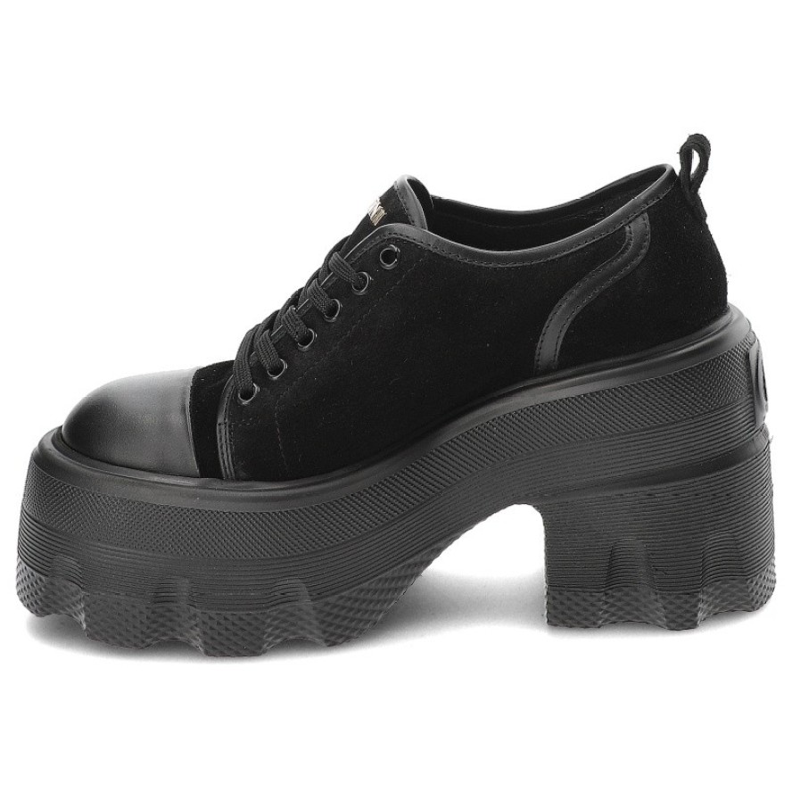 Czarne Sneakersy Carinii Eleganckie Obuwie Damskie Na Obcasie