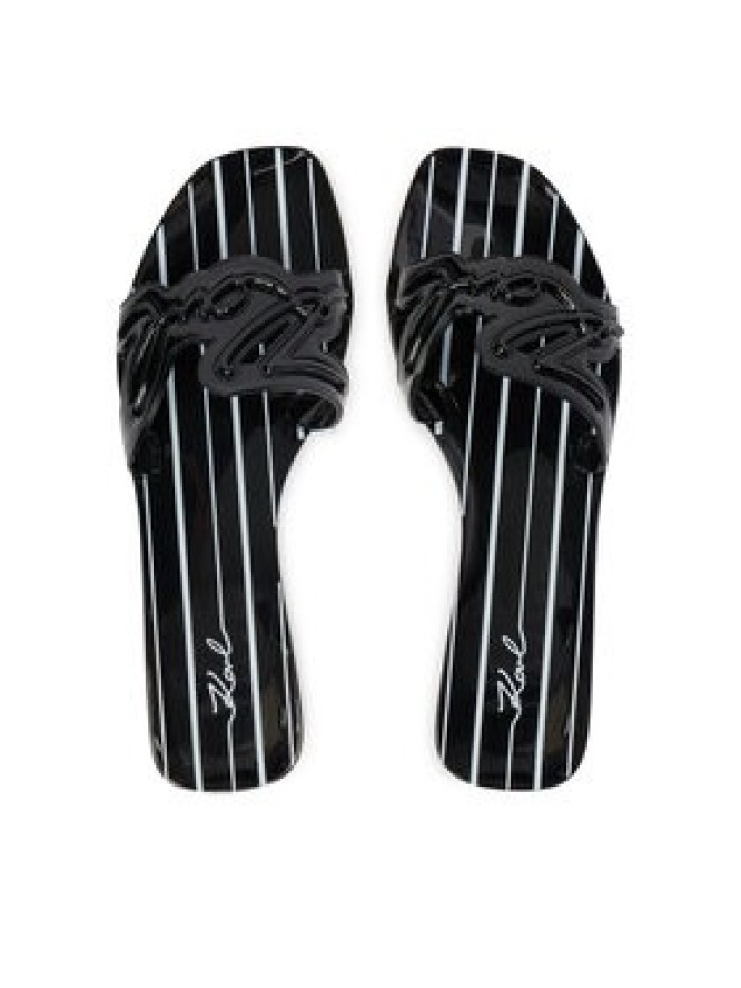 KARL LAGERFELD Klapki Jelly KL80008C Czarny