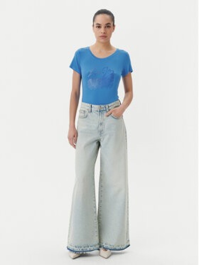 Liu Jo Beachwear T-Shirt VA5157 JS360 Niebieski Regular Fit