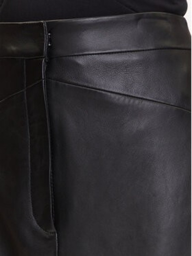BOSS Spódnica skórzana Sekina 50543188 Czarny Regular Fit
