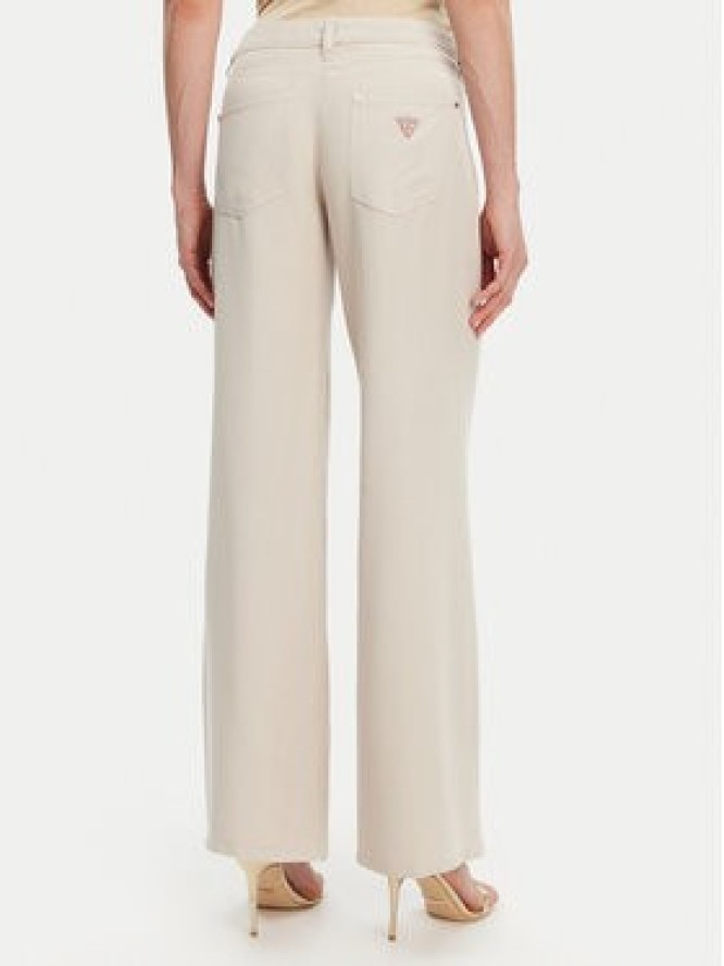 Guess Jeansy W4GA96 WDP85 Beżowy Wide Leg