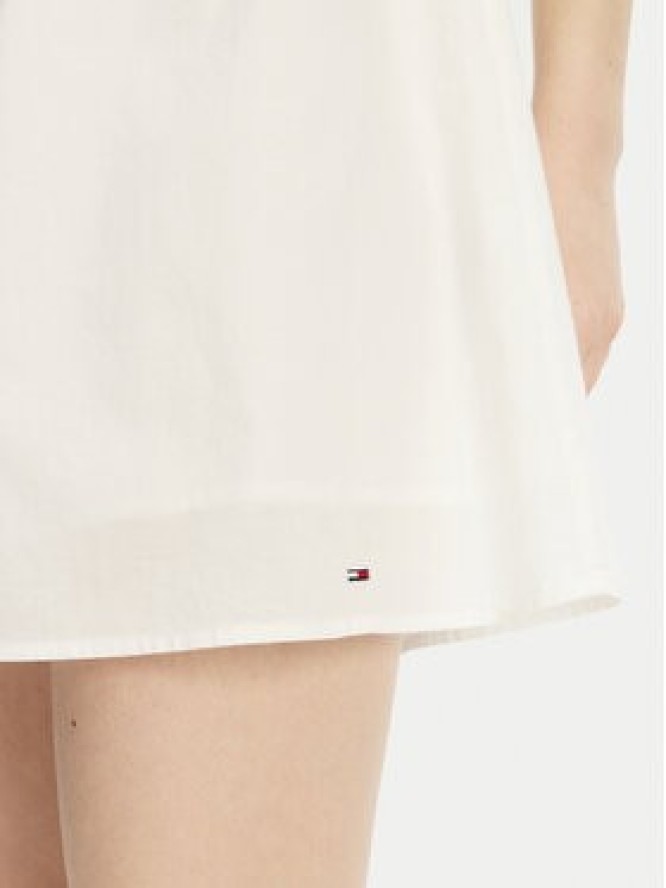 Tommy Jeans Sukienka letnia Voile DW0DW21334 Biały Regular Fit