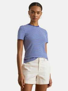 LAUREN RALPH LAUREN T-Shirt 200P03721004 Niebieski Slim Fit