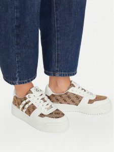 Guess Sneakersy FLFMA2 FAL12 Brązowy jasny