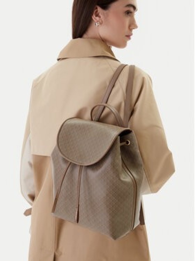 Calvin Klein Plecak Emblem Aop Flap Backpack LV04F3271G Beżowy