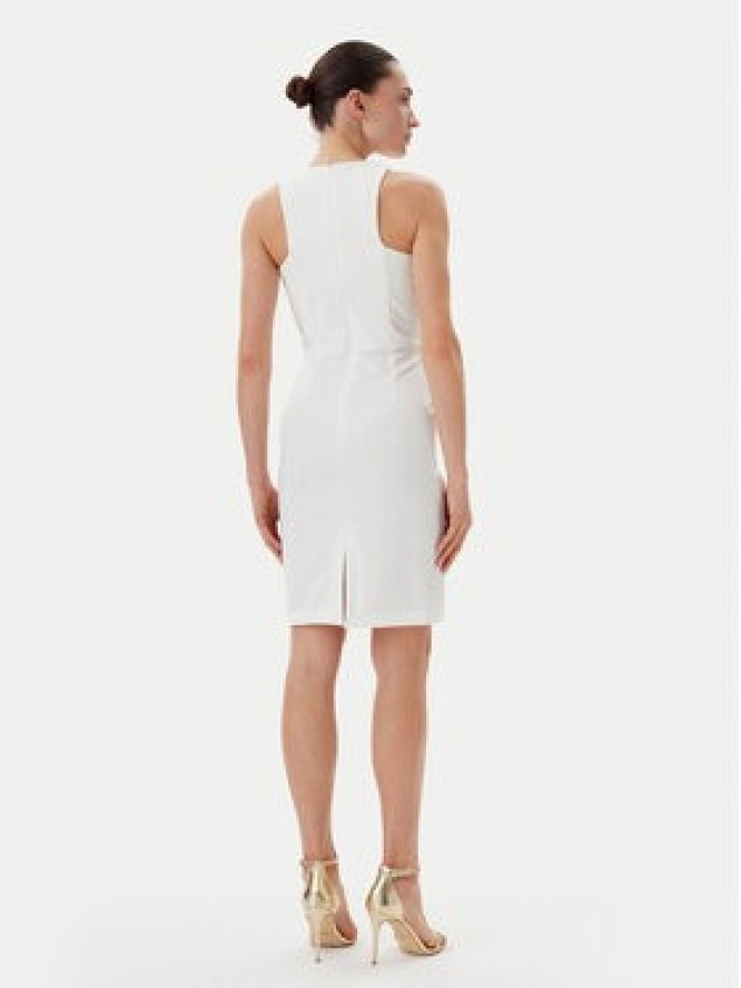 Rinascimento Sukienka koktajlowa CFC0123794003 Biały Regular Fit