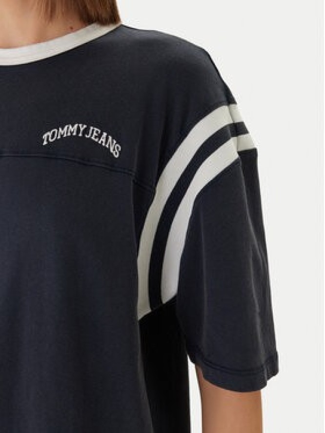 Tommy Jeans T-Shirt DW0DW22307 Granatowy Oversize