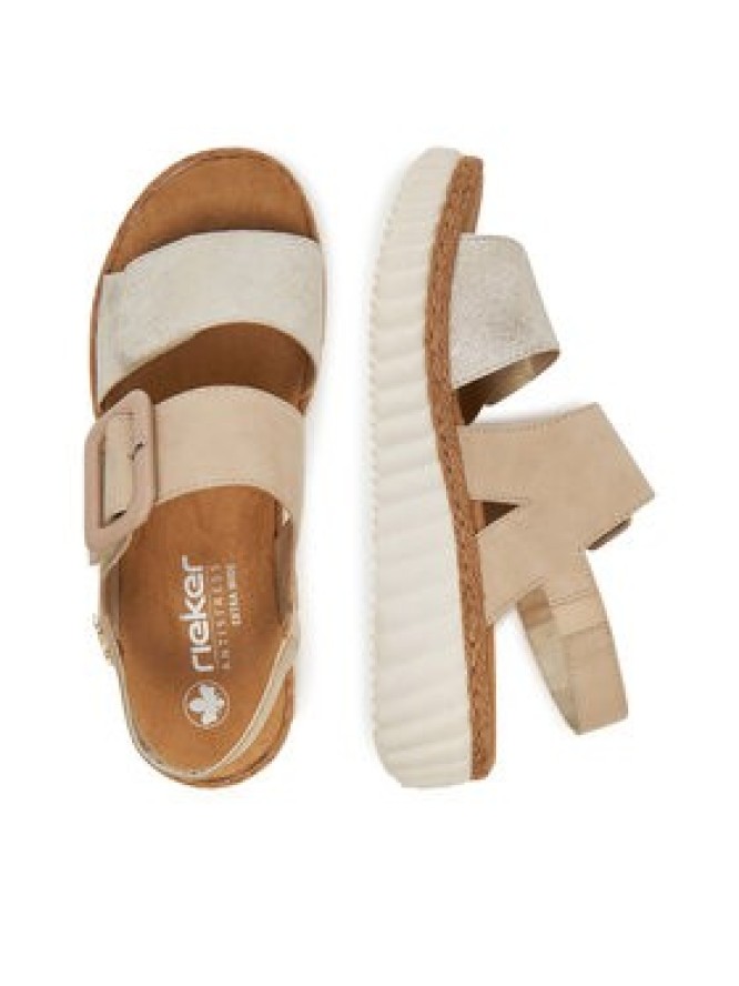 Rieker Sandały 69260-60 Beżowy