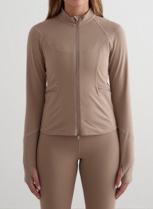Damska kurtka odblaskowa, ocieplana Reflective Warming Zip brązowa