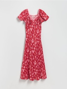 Wzorzysta sukienka z wiskozy - wielobarwny