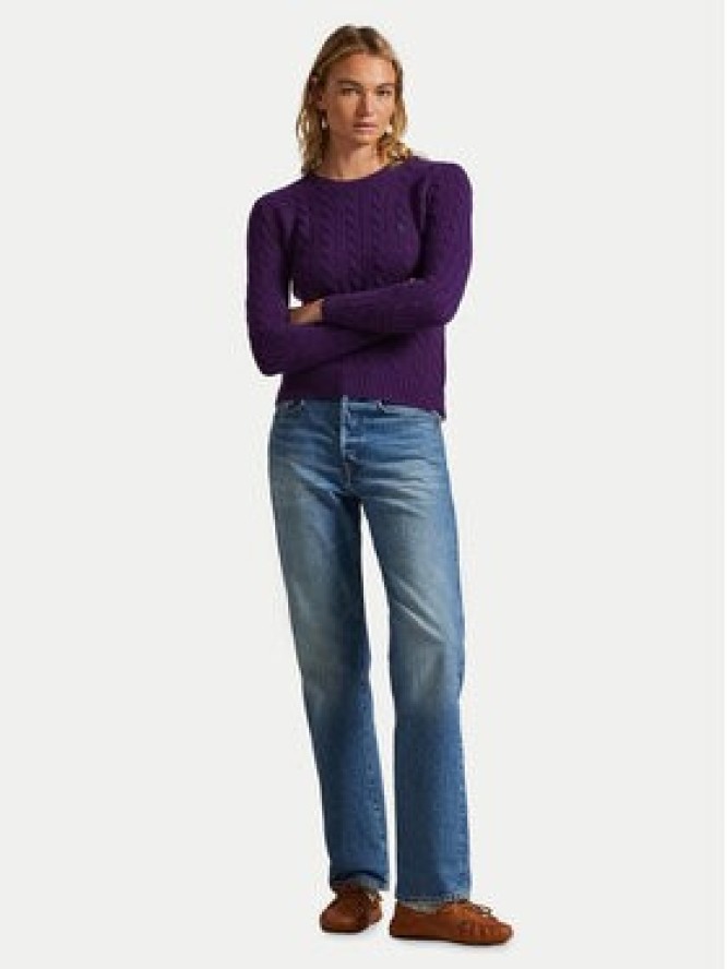 Polo Ralph Lauren Sweter 211971865011 Fioletowy Slim Fit