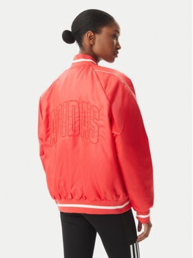 adidas Kurtka bomber Stadium JZ6921 Czerwony Loose Fit