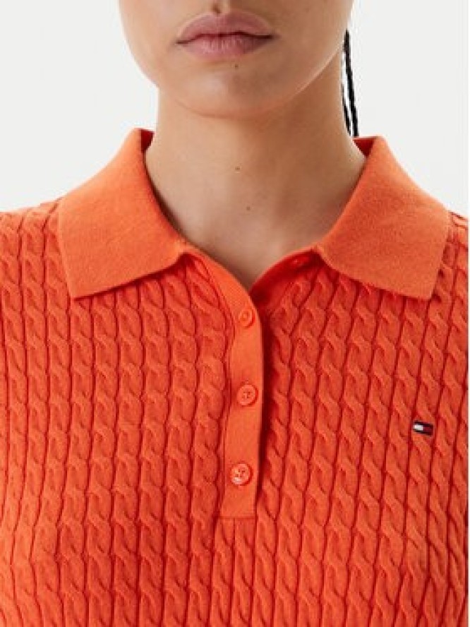 Tommy Hilfiger Sweter Fine WW0WW41474 Pomarańczowy Regular Fit