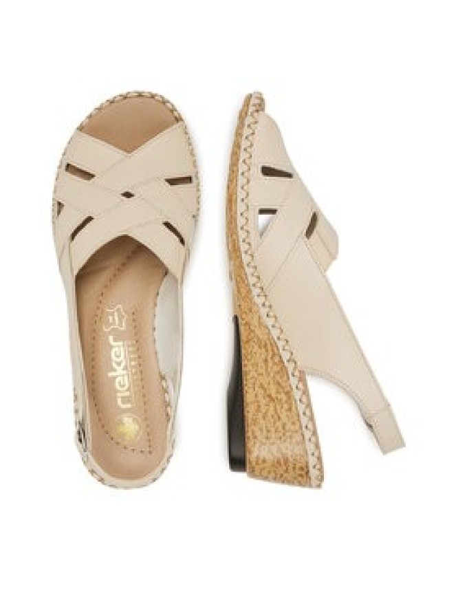 Rieker Sandały 66189-60 Beżowy