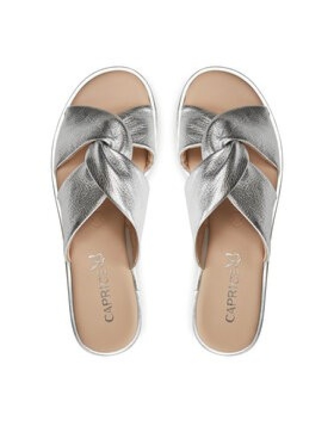 Caprice Klapki 9-27100-42 Srebrny