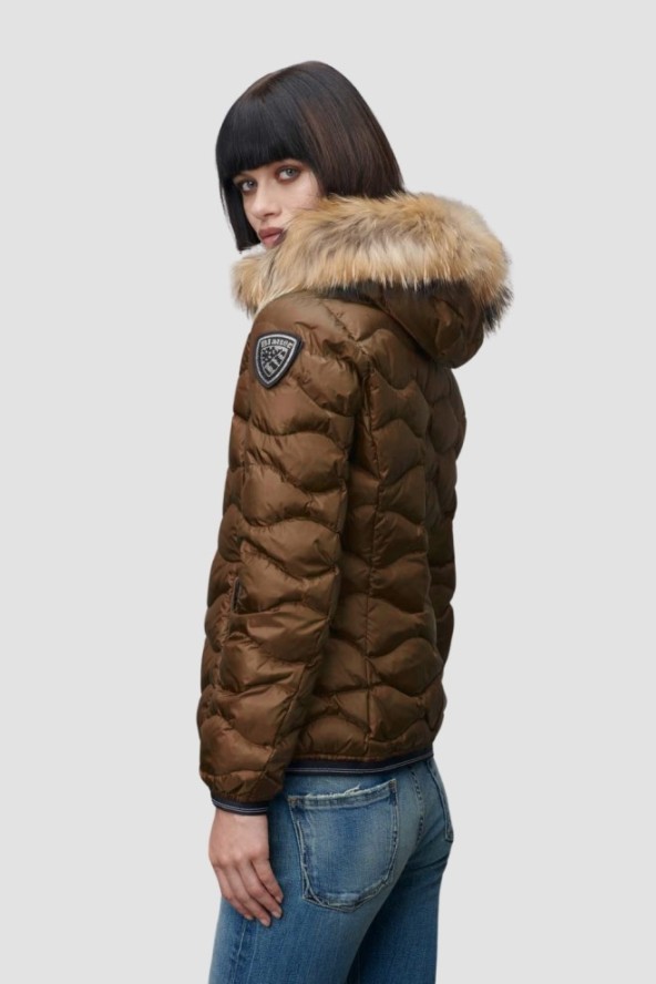 BLAUER Brązowa damska kurtka Aldie Short Jackets, Rozmiar XL