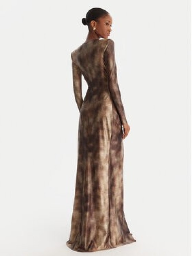 Elisabetta Franchi Sukienka wieczorowa AB-R35-57E2-V840 Brązowy Slim Fit