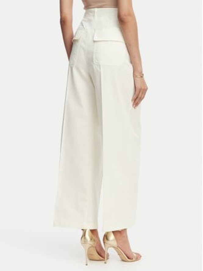 Marella Spodnie palazzo Aceri 2615131071 Écru Wide Leg