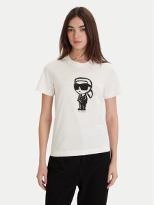 KARL LAGERFELD T-Shirt A1W17126 Écru Regular Fit