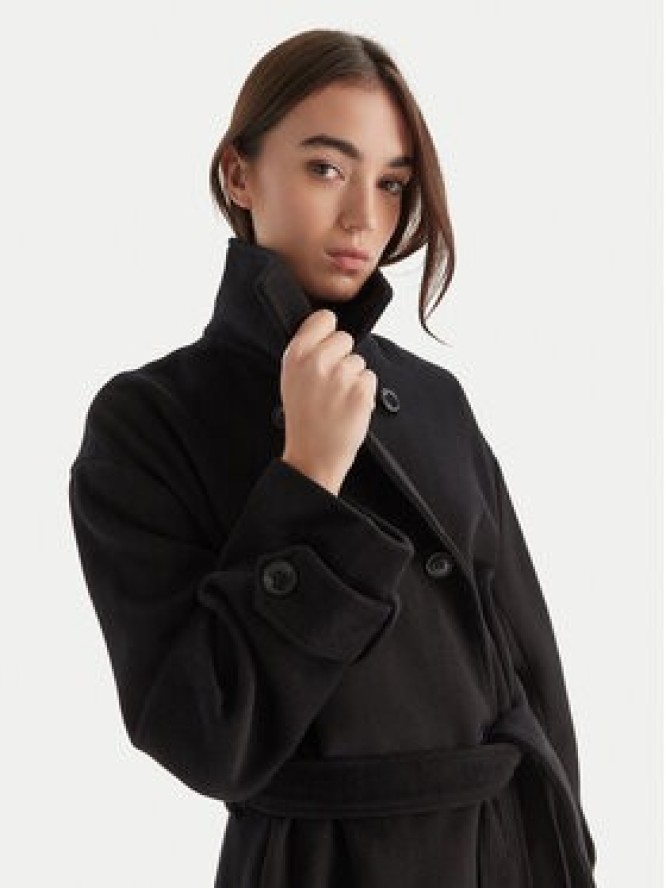 Bardot Płaszcz wełniany Enzo 60087JB Czarny Oversize