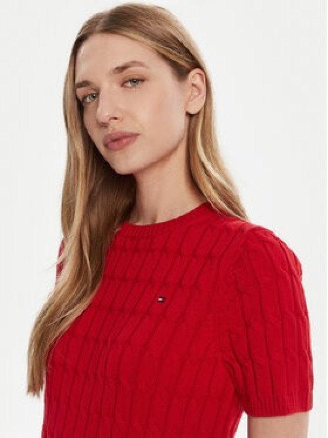 Tommy Hilfiger Sweter WW0WW45656 Czerwony Regular Fit