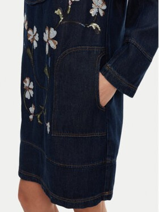 Munthe Sukienka codzienna Fiva 251130825110 Granatowy Loose Fit