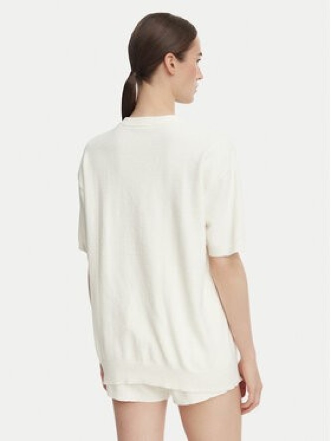 Guess T-Shirt O6BR03 Z1145 Kremowy Regular Fit