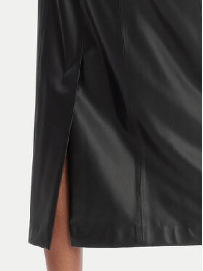HUGO Sukienka z imitacji skóry Kattarina-1 50553546 Czarny Slim Fit