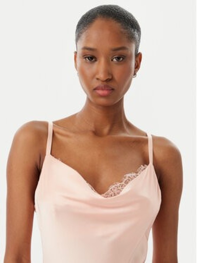 Guess Sukienka wieczorowa W5GT10 WF1T2 Koralowy Slim Fit