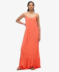 superdry Sukienka maxi Cami z koronką – Luźny krój