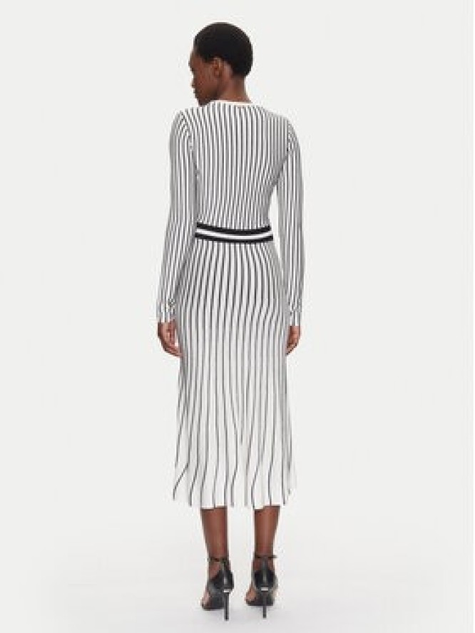 Fracomina Sukienka dzianinowa FS25SD5002K501N8 Biały Slim Fit