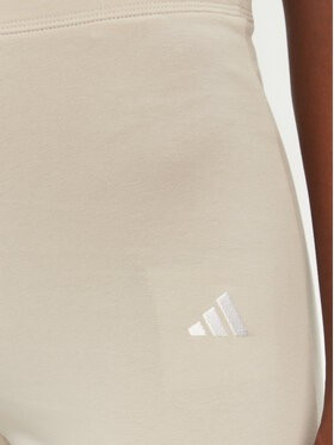 adidas Legginsy Essentials Small Logo JD3072 Beżowy Flare Fit