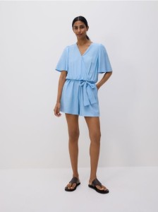 Wiskozowy kombinezon - jasnoniebieski