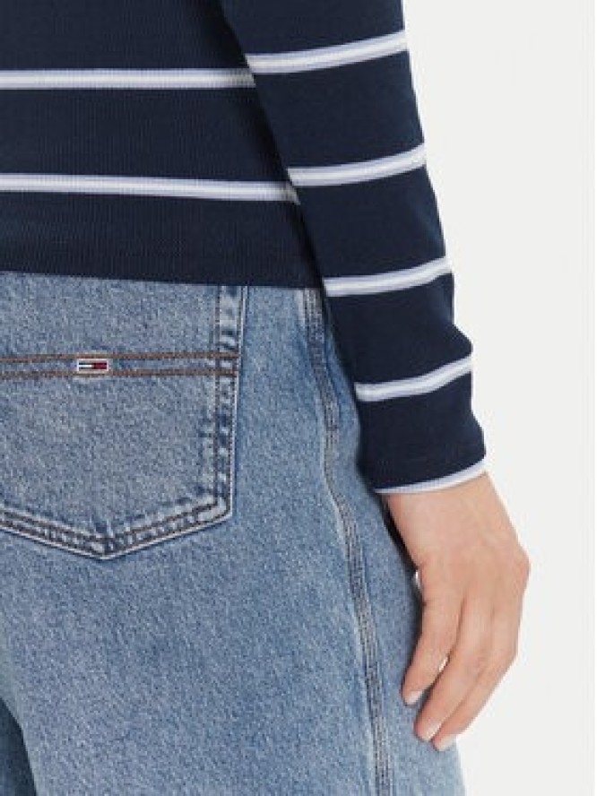 Tommy Jeans Bluzka Essential DW0DW17387 Granatowy Slim Fit