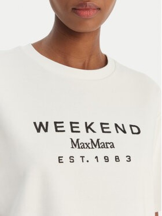 Weekend Max Mara T-Shirt Sabato 2615941112 Biały Regular Fit