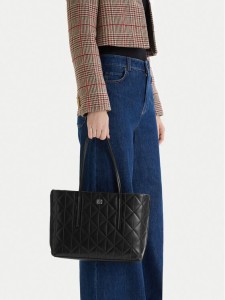 Calvin Klein Torebka Quilted Small Tote LV04F3325G Czarny