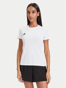 adidas Koszulka techniczna Adizero Essentials Running IN1173 Biały Slim Fit