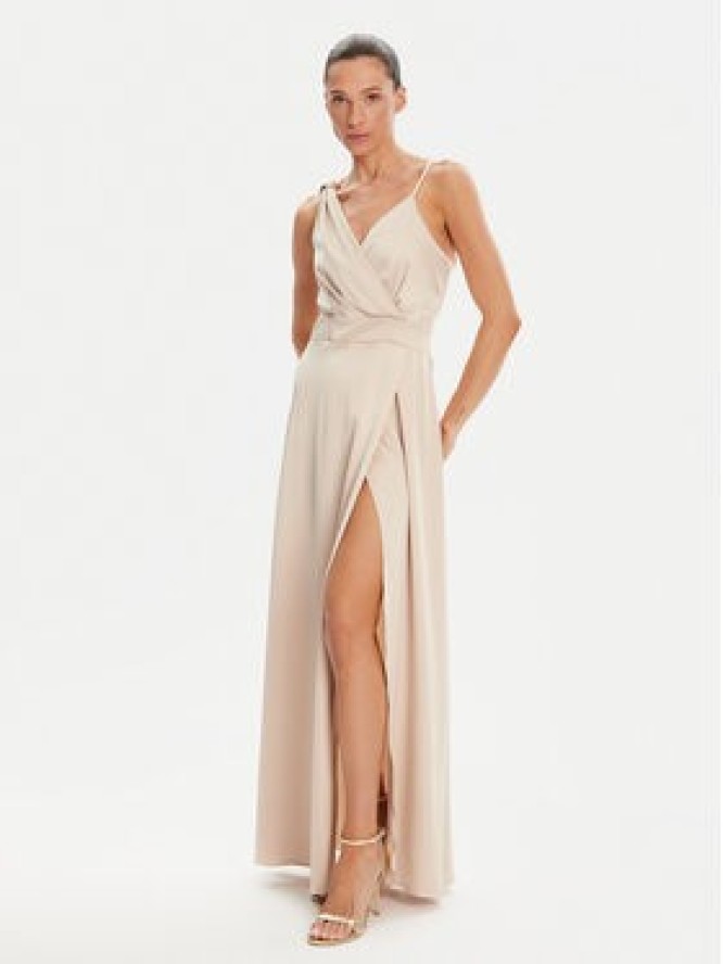 Rinascimento Sukienka wieczorowa CFC0124351003 Beżowy Regular Fit