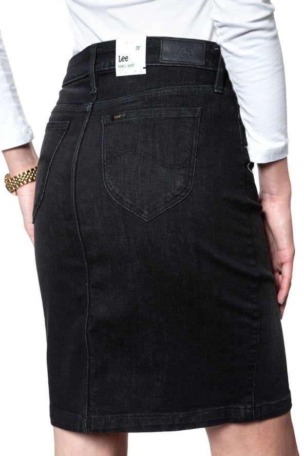 SPÓDNICA JEANSOWA LEE PENCIL SKIRT BLACK ORRICK L38GDWJN 112108169