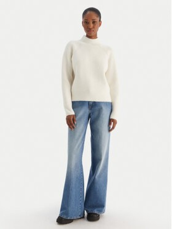 Calvin Klein Jeans Sweter Woolen Stitch LV044D372G Biały Regular Fit